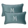 almofada monograma bordado acqua duplo