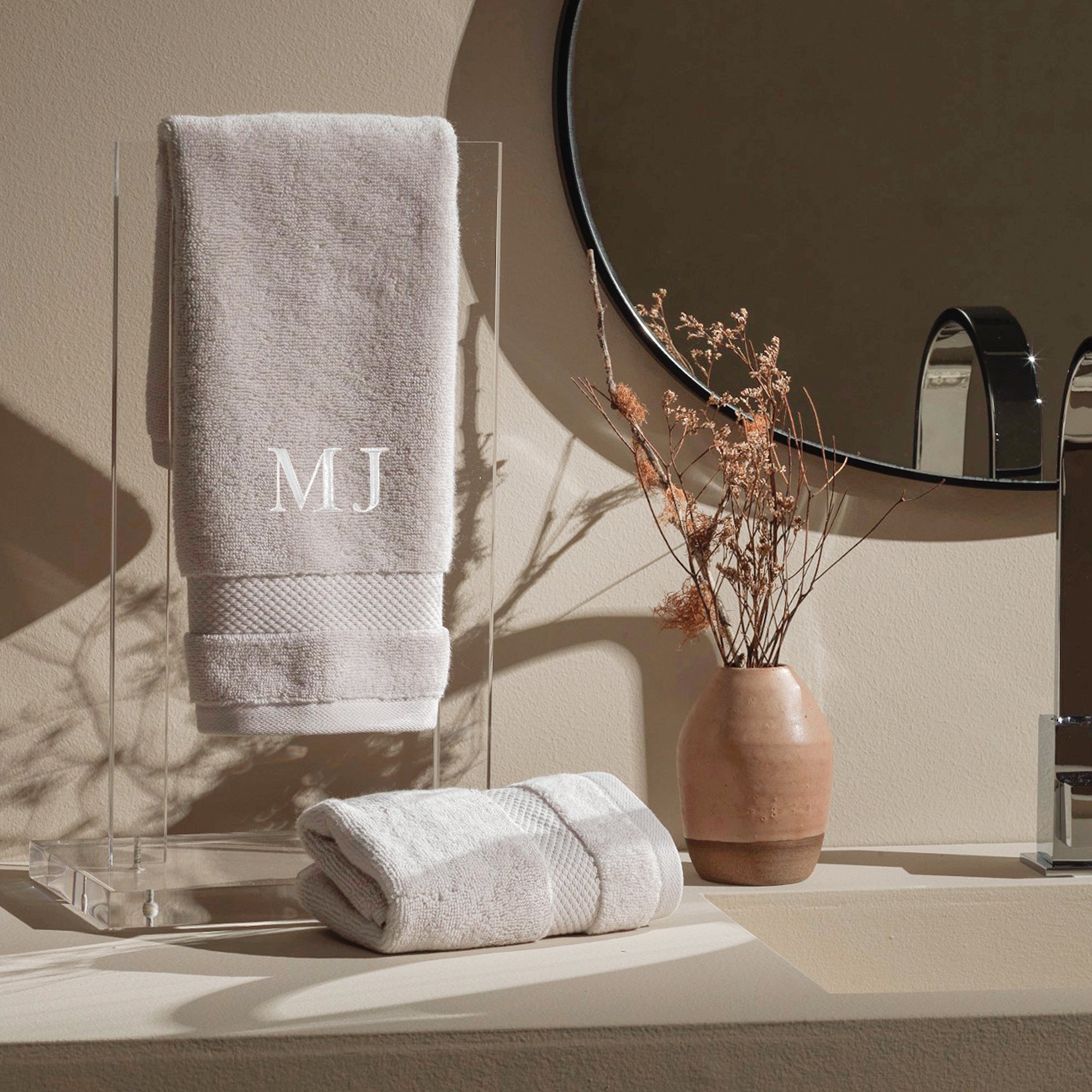 01 toalha de lavabo literie 100 algodao allure gris