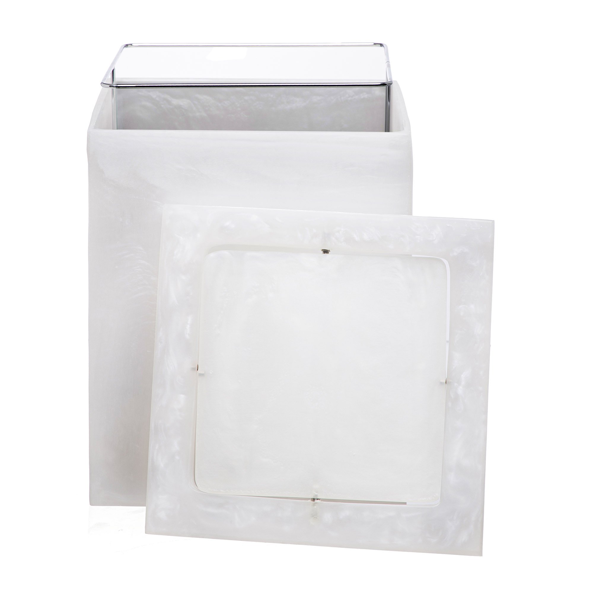 lixeira piso tampa basculante davos resina madreperola matte still sottile casa detalhe2