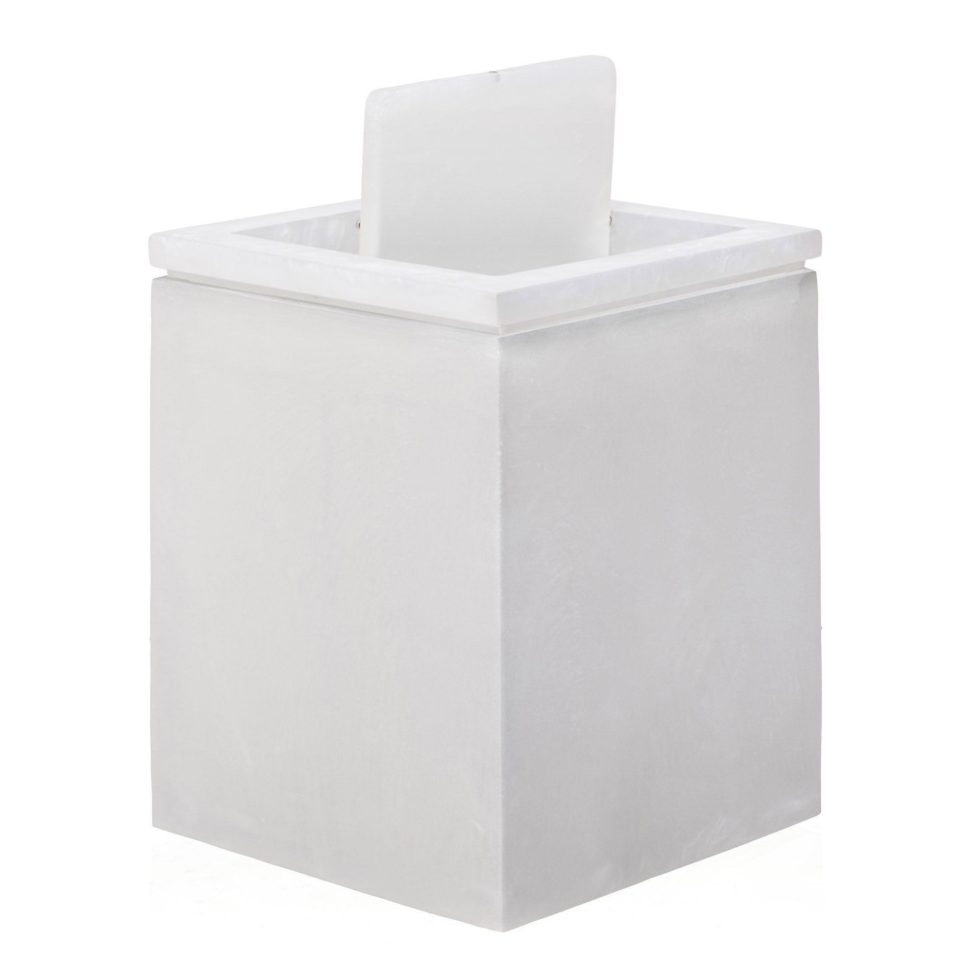 lixeira piso tampa basculante davos resina madreperola matte still sottile casa detalhe