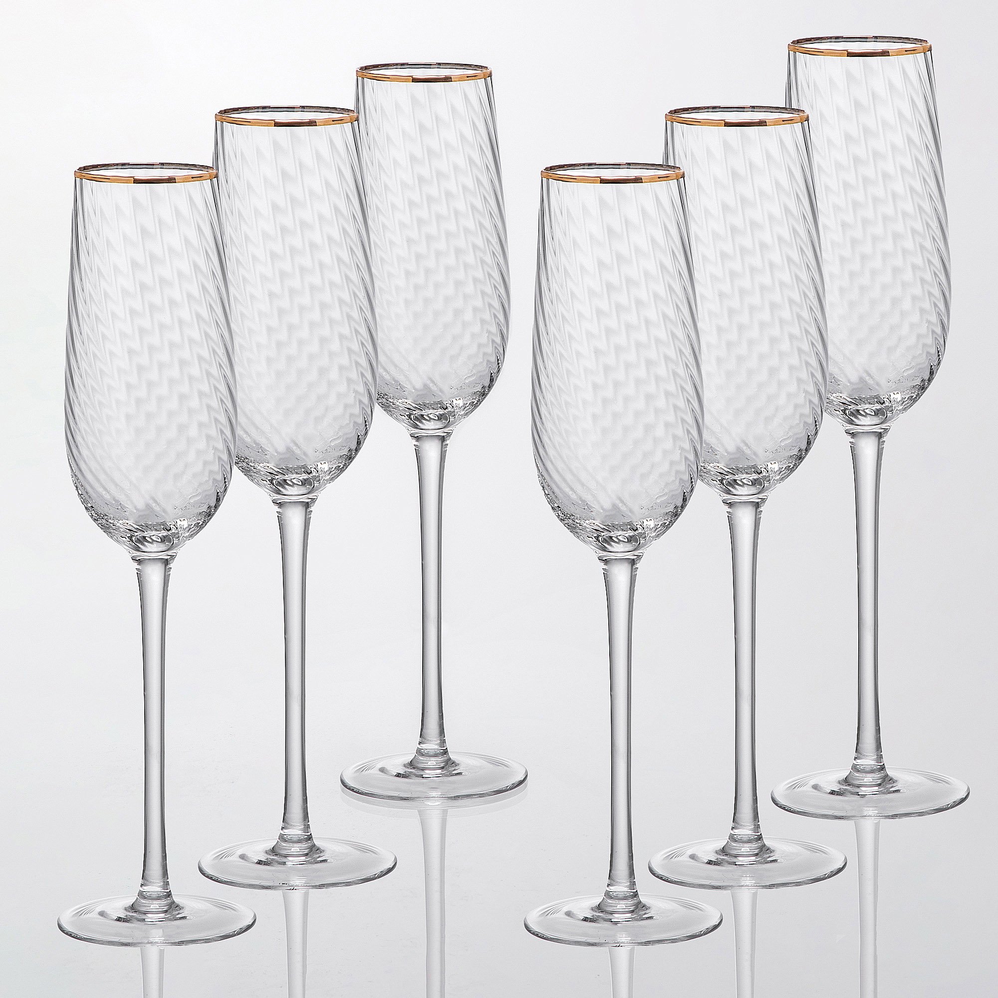 taca champagne lumina com seis