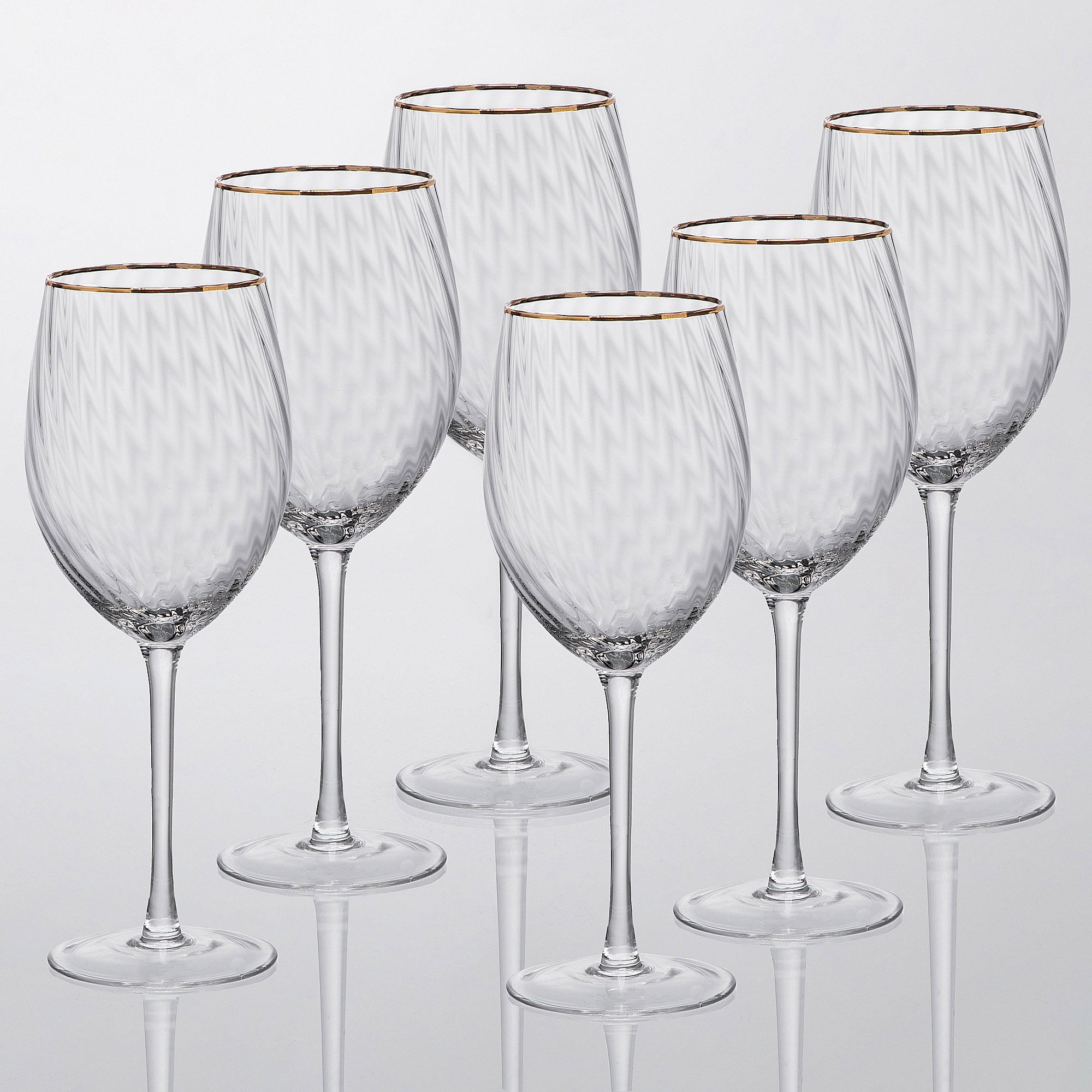 taca com borda dourada tinto com seis lumina