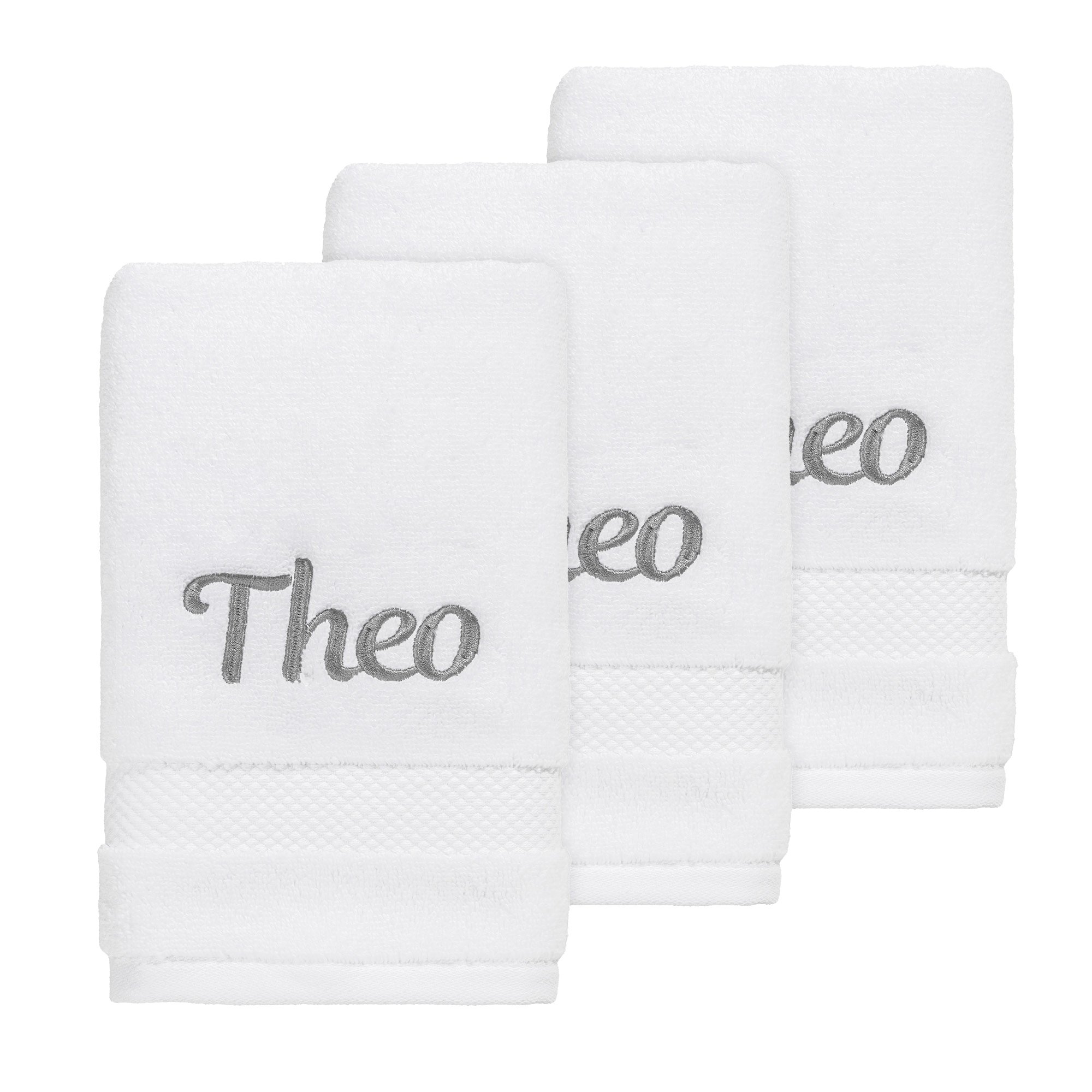 Jogo 3 Toalhas Escolares Literie Allure Personalizavel Branco_ Sottile Casa