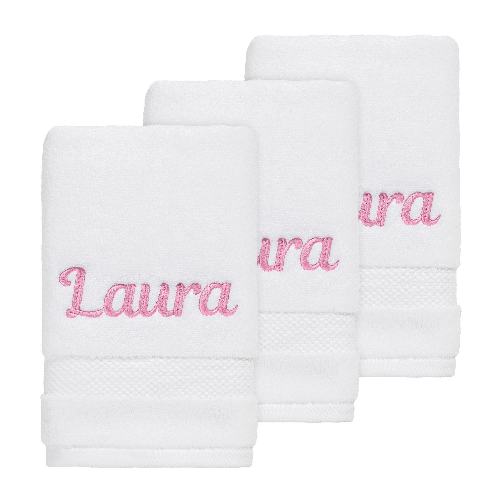 Jogo 3 Toalhas Escolares Literie Allure Personalizavel Branco Sottile Casa1_