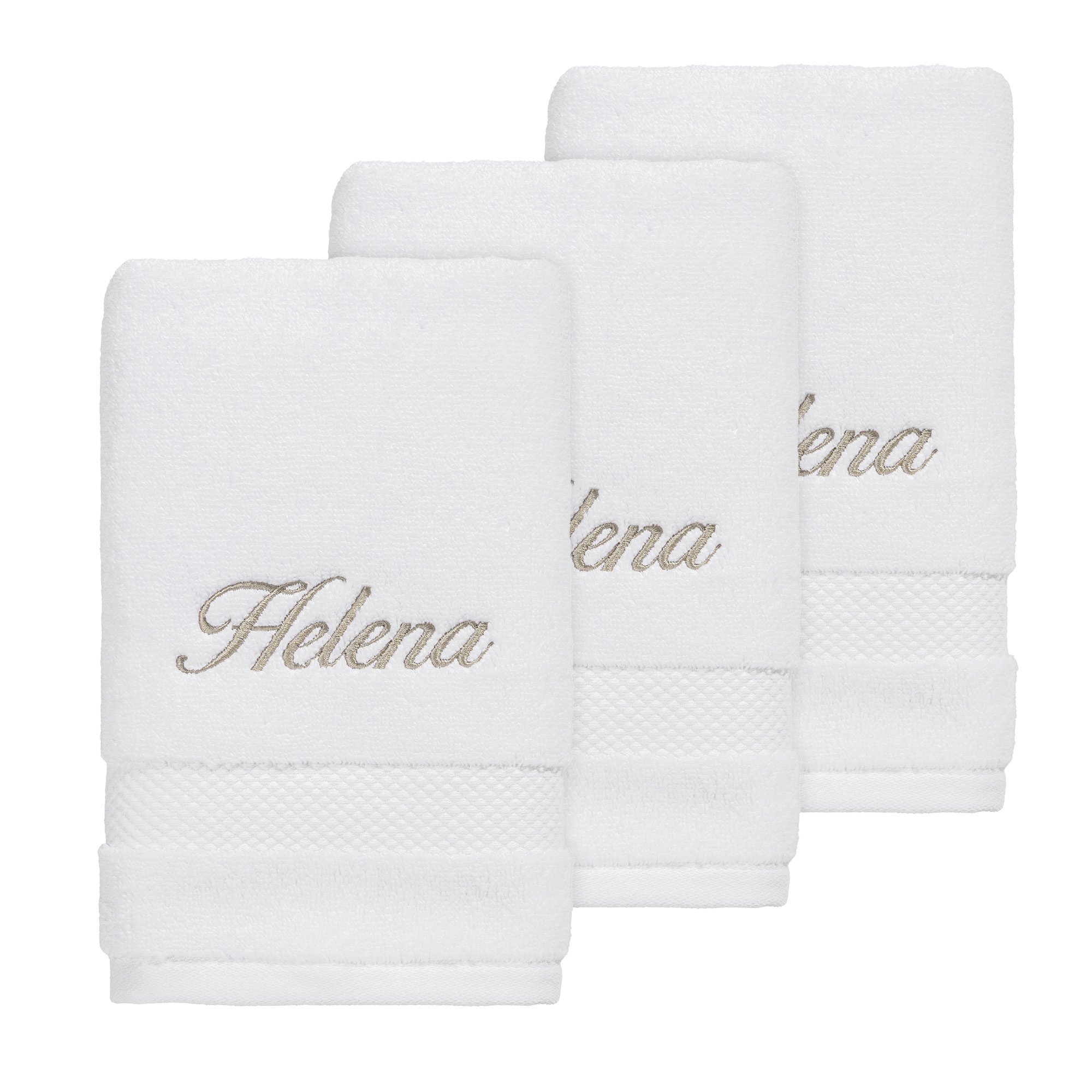 Jogo 3 Toalhas Escolares Literie Allure Personalizavel Branco Sottile Casa2_