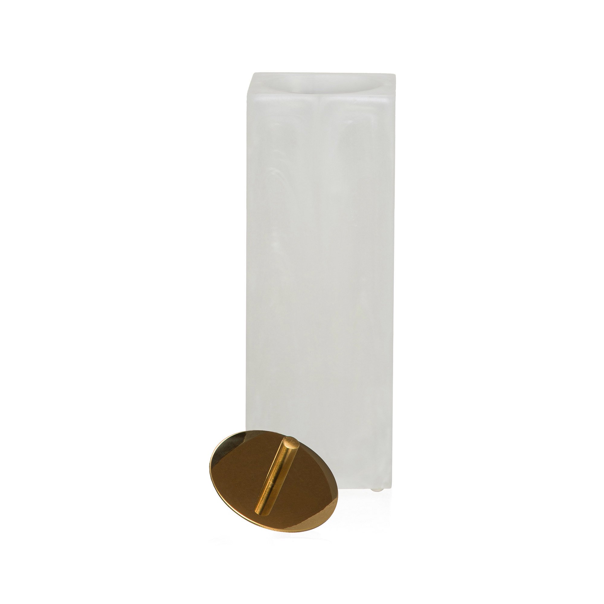 porta escova de dentes davos resina madreperola off white matte gold sottile casa2