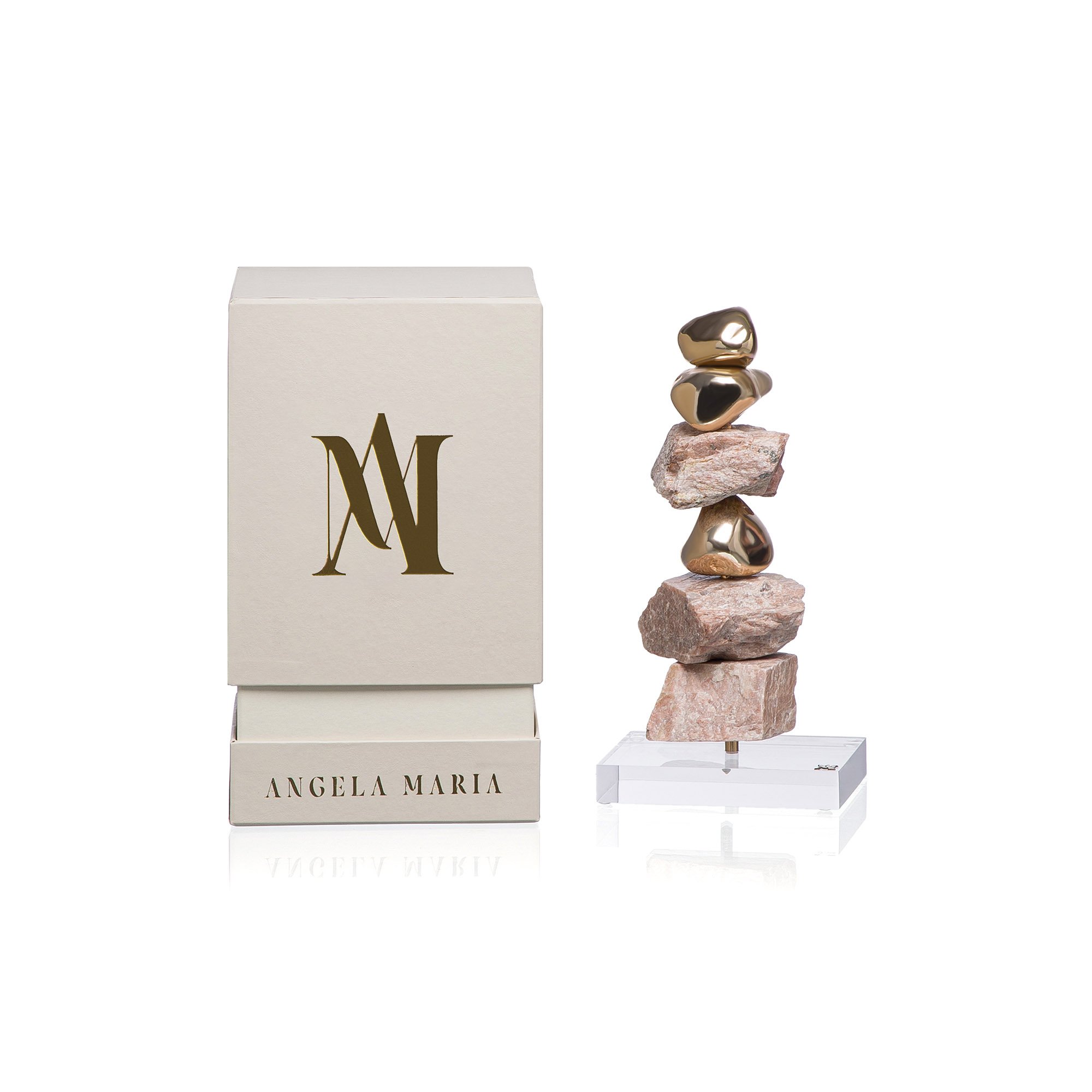 escultura pedra feldspato m caixa