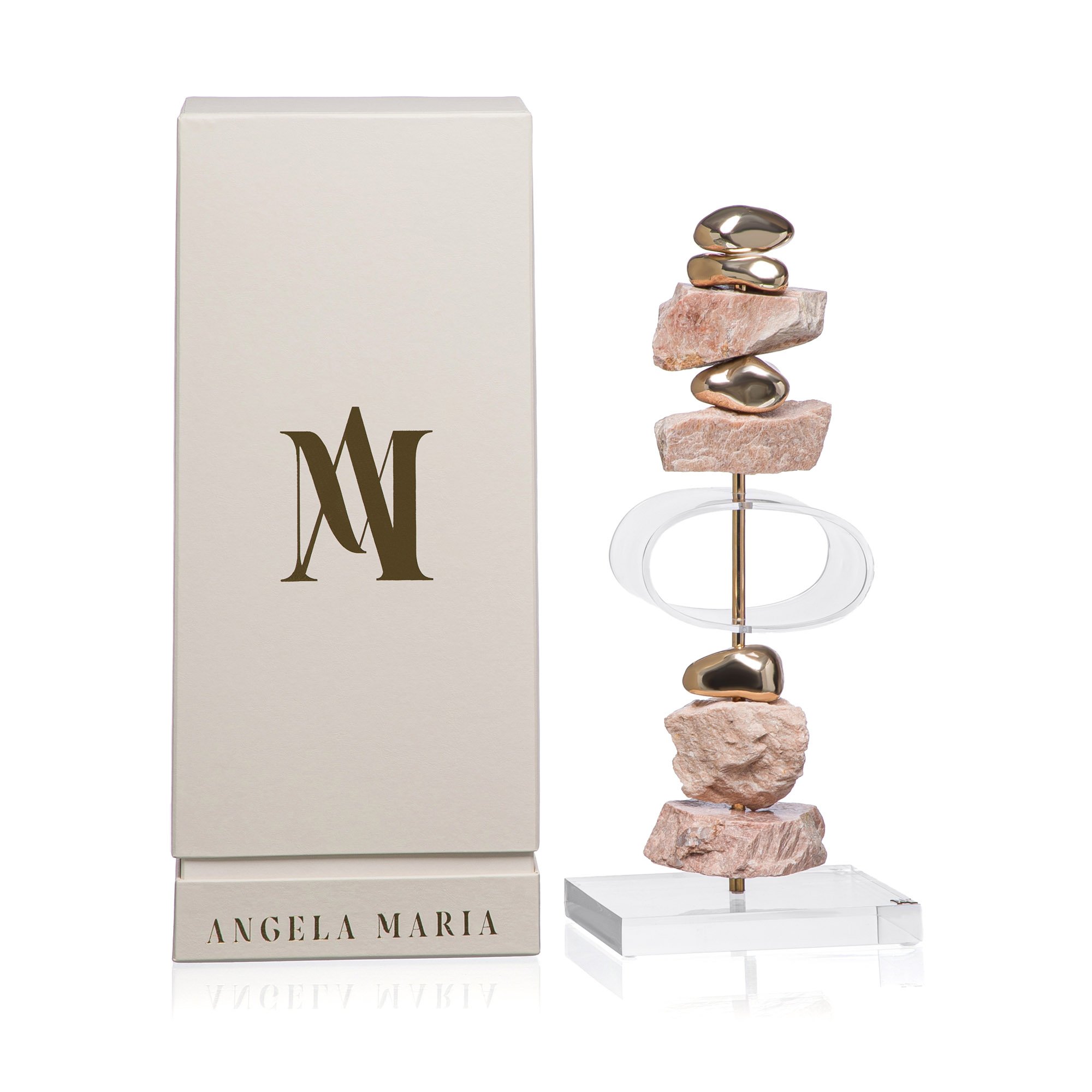 escultura pedra feldspato g caixa