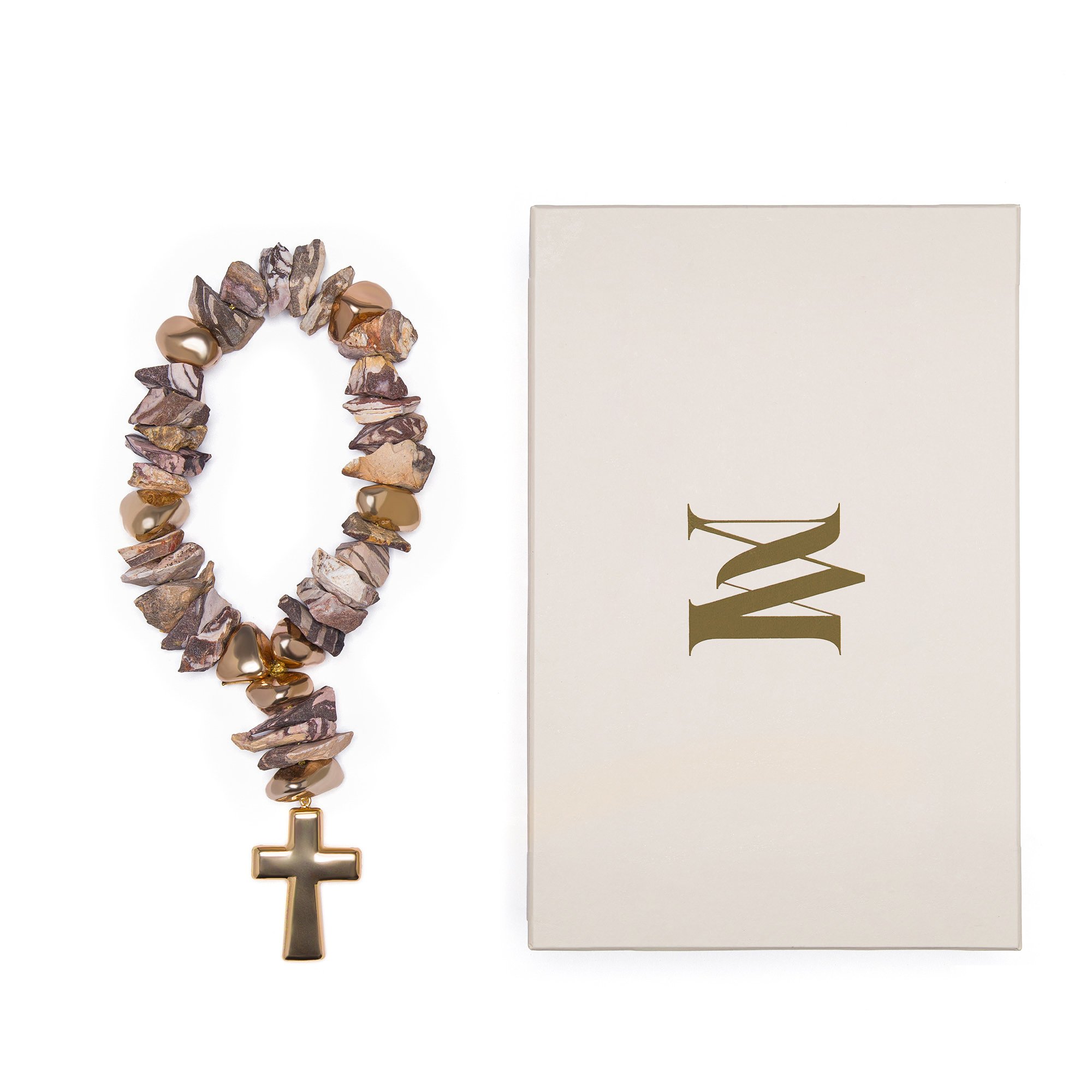 colar de mesa1 crucifixo pedra jaspe zebra caixa