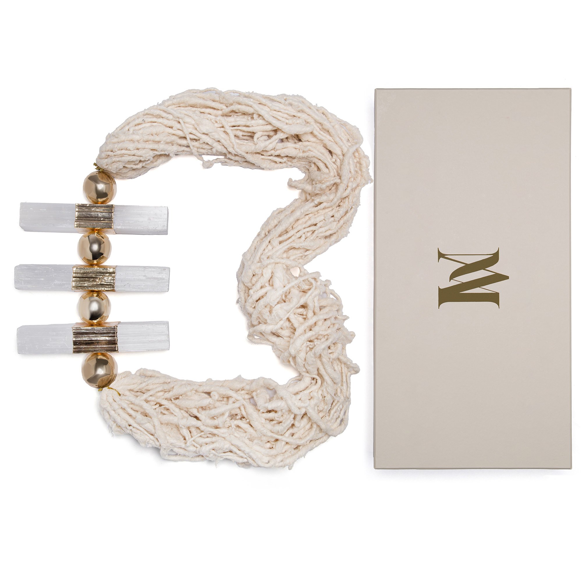 colar de mesa fio seda selenitag caixa