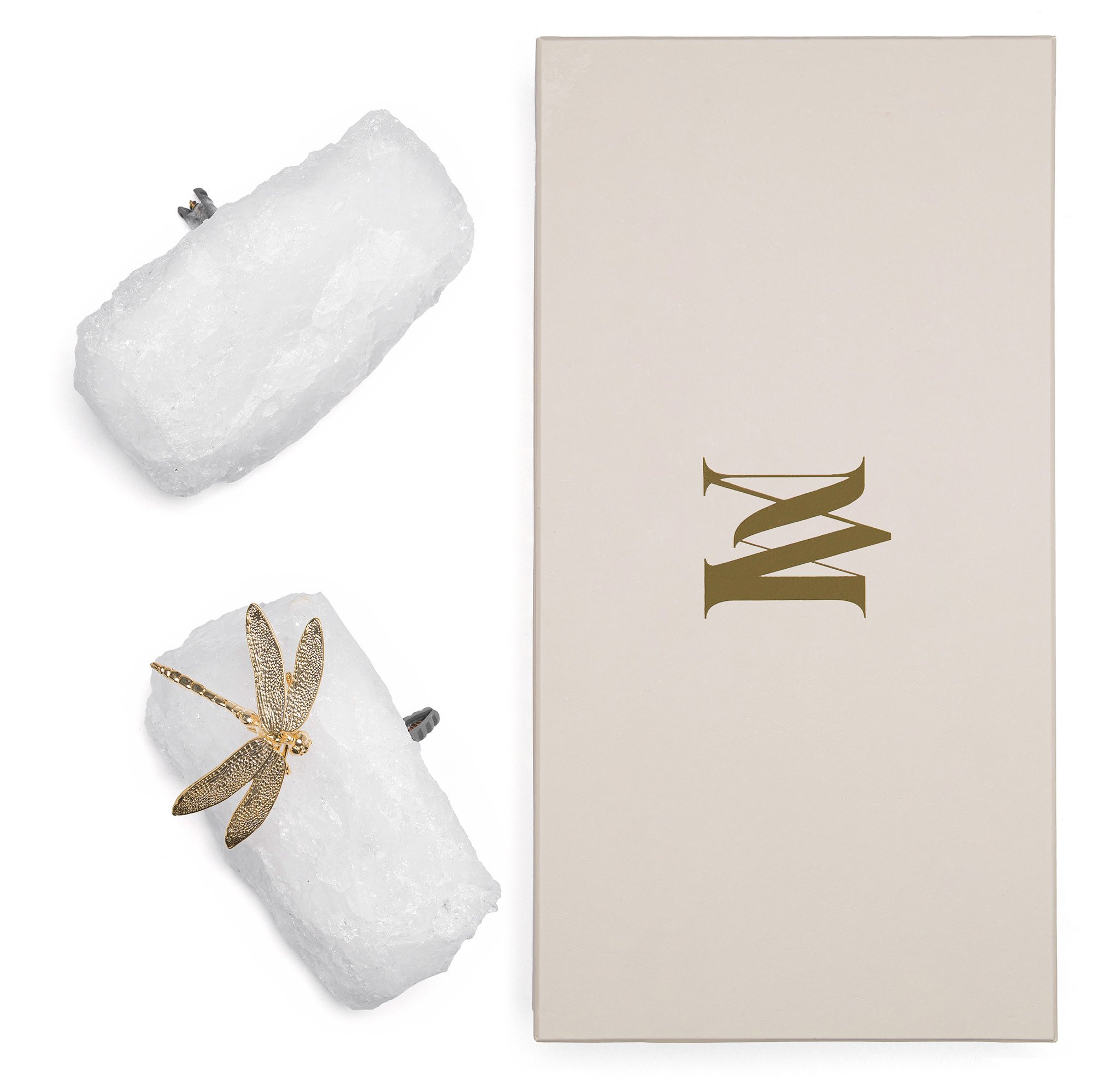 kit dois1 ganhos parede quartzo branco bruto caixa