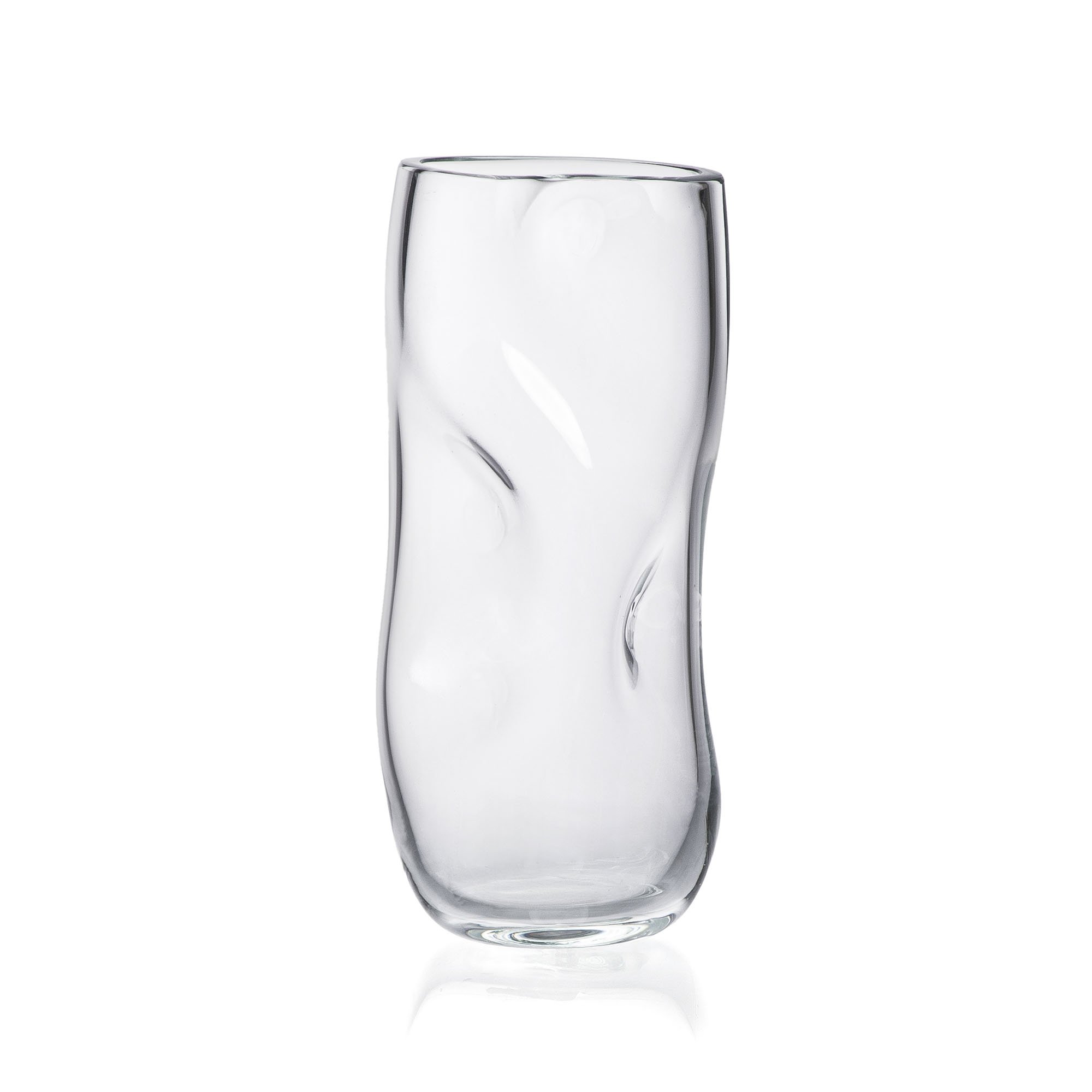 vaso murano azaleia cristal transparente p