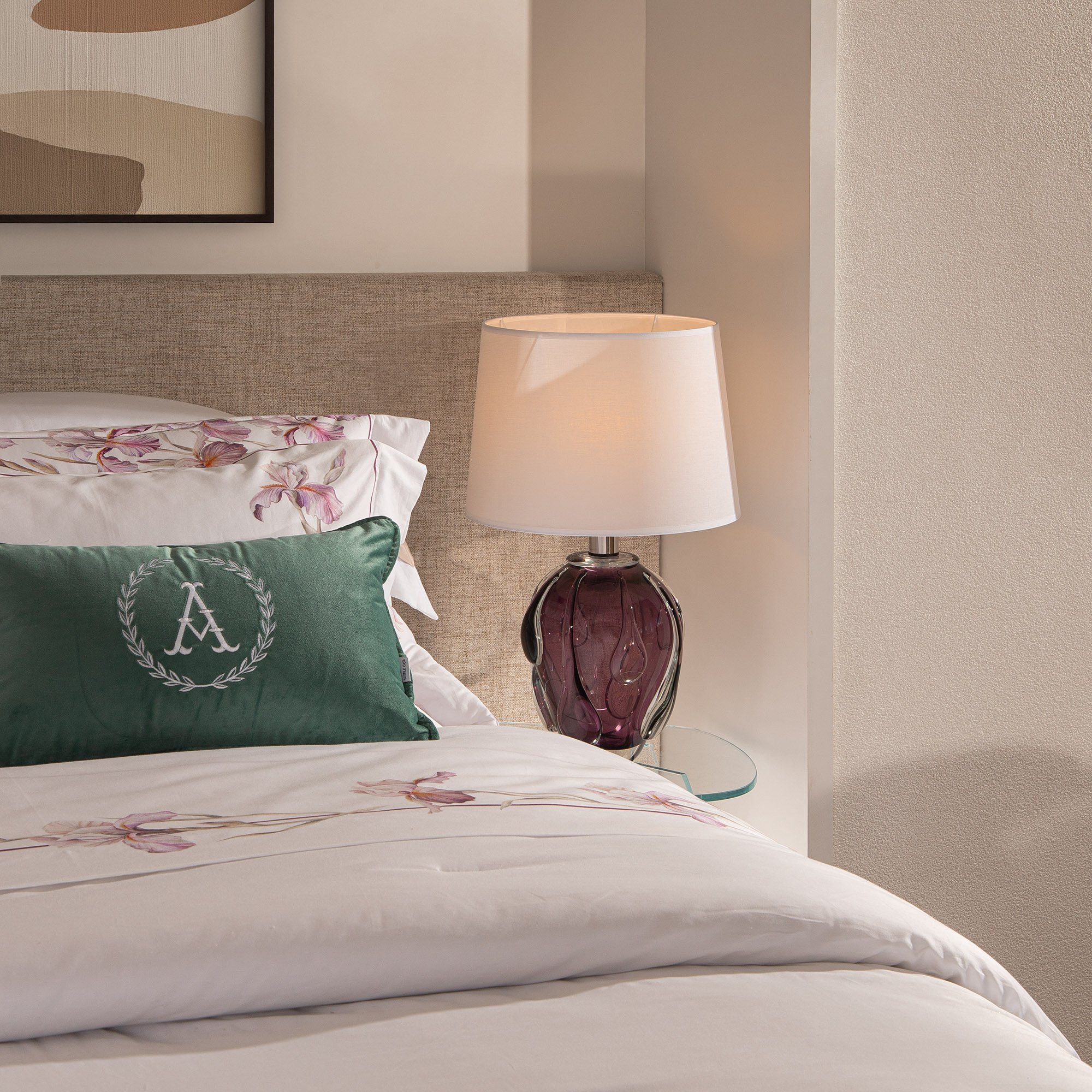 abajur murano fiume g ametista