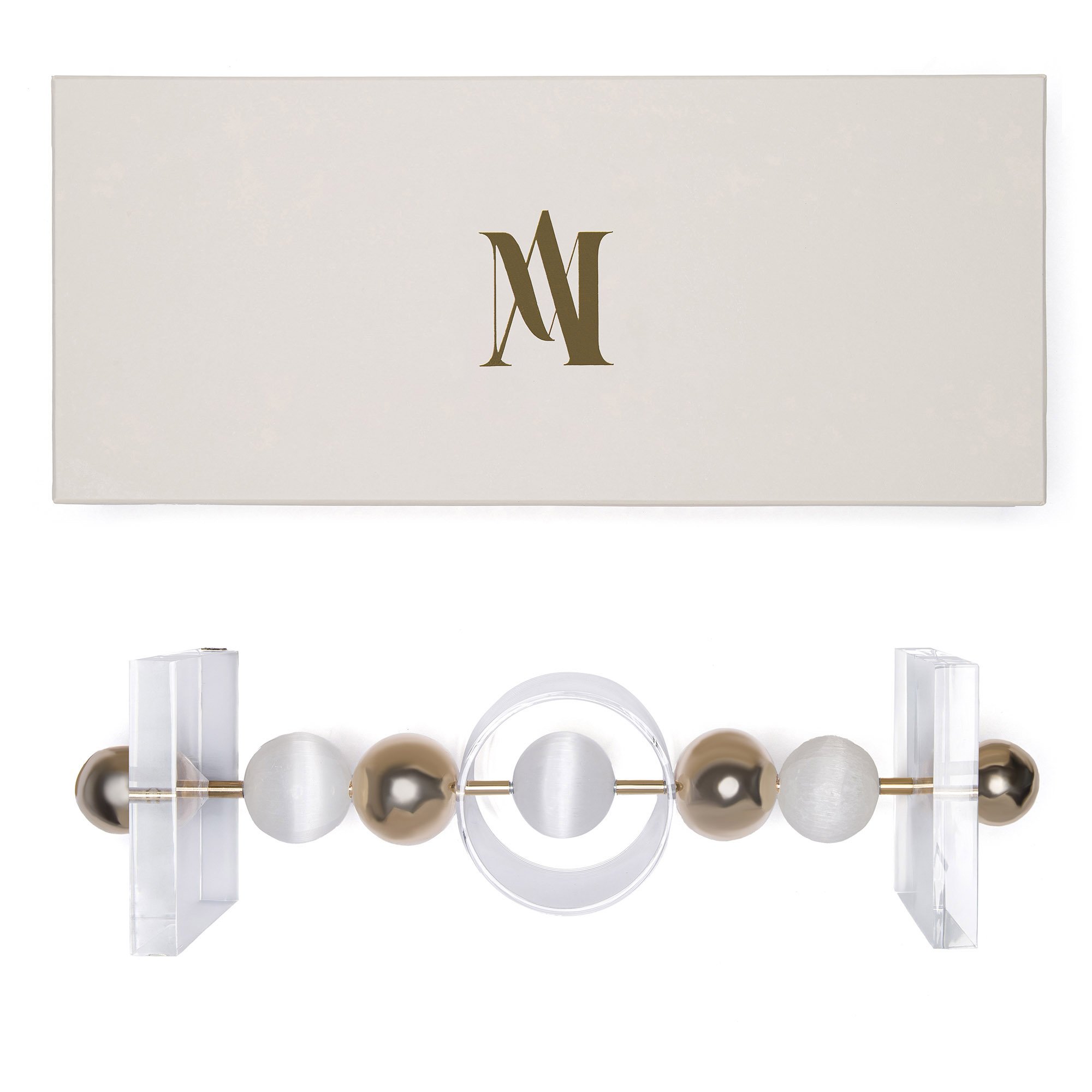 escultura pedra selenita esfera bases acrilico caixa