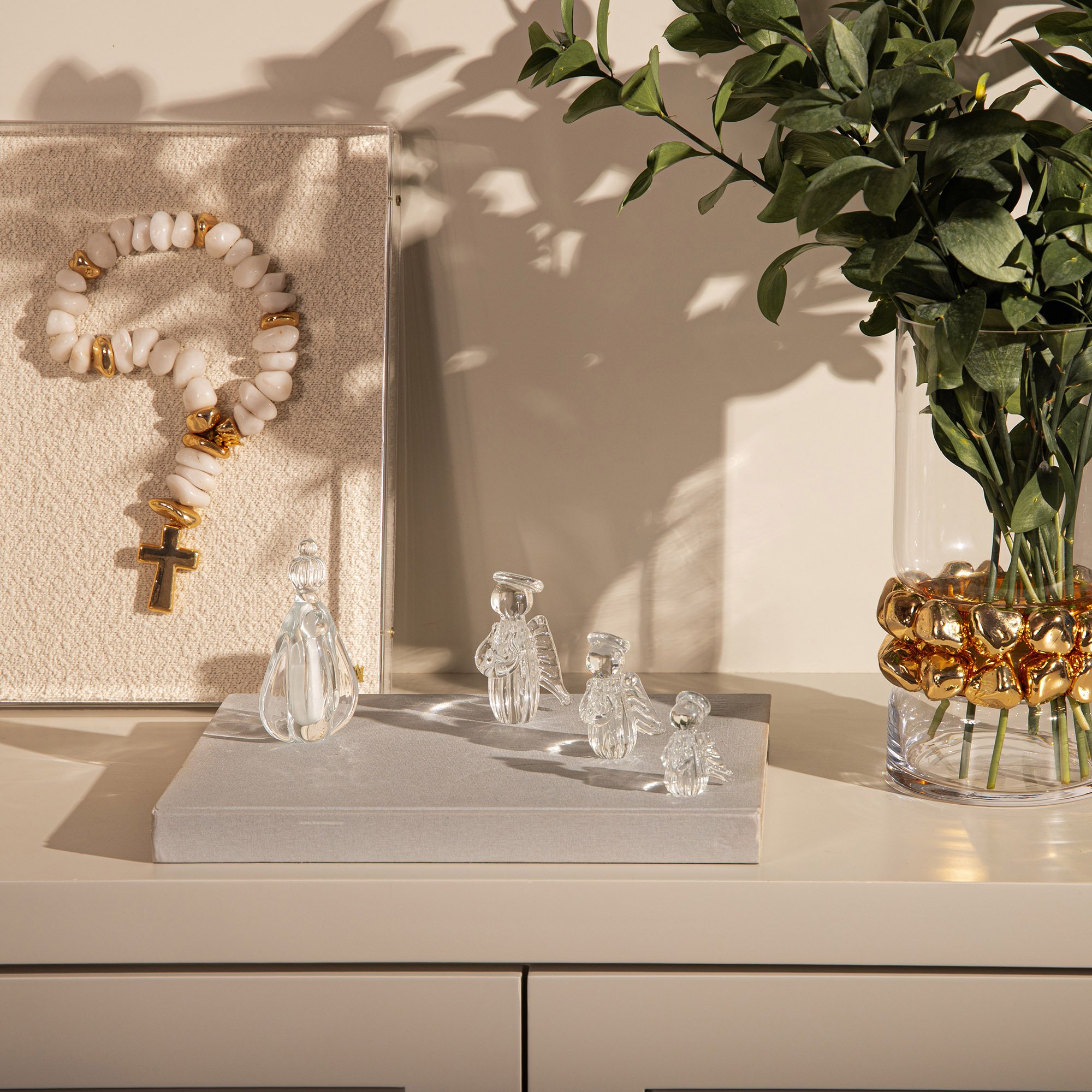 mini anjo uriel cristal murano transparente sottile casa