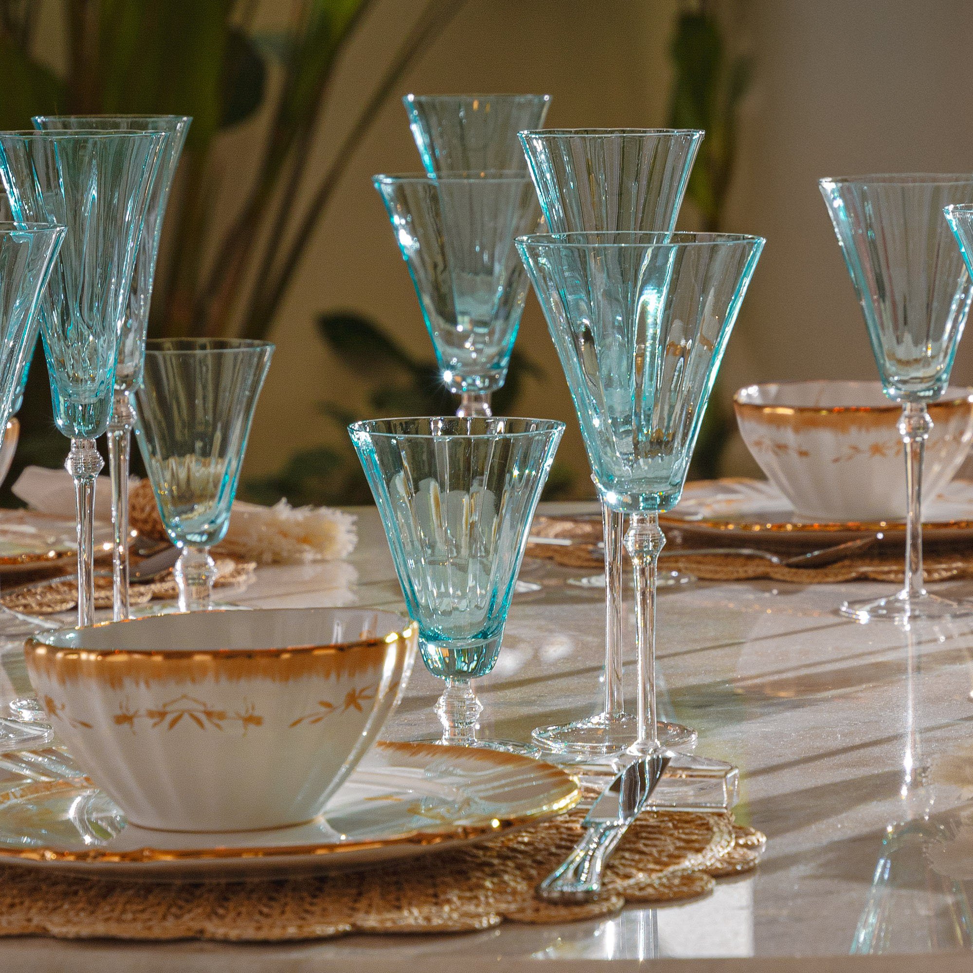 jogo seis tacas vinho tinto turquesa cielo