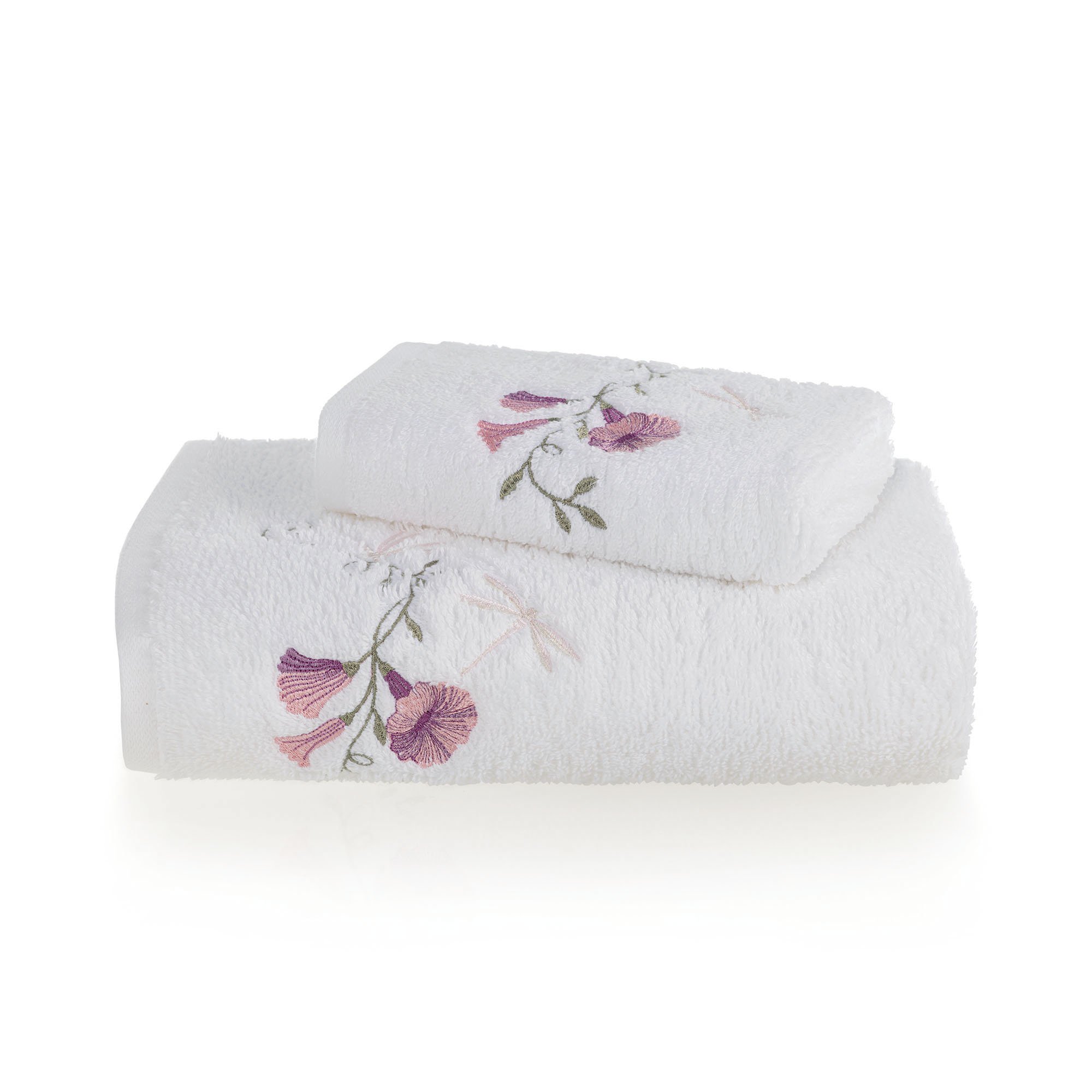 jogo toalha rosto e lavabo trussardi 100 algodao petunia