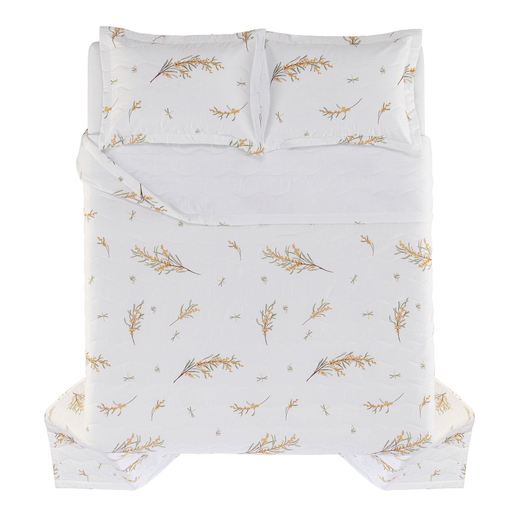 trussardi cama mimosa queen colcha superior