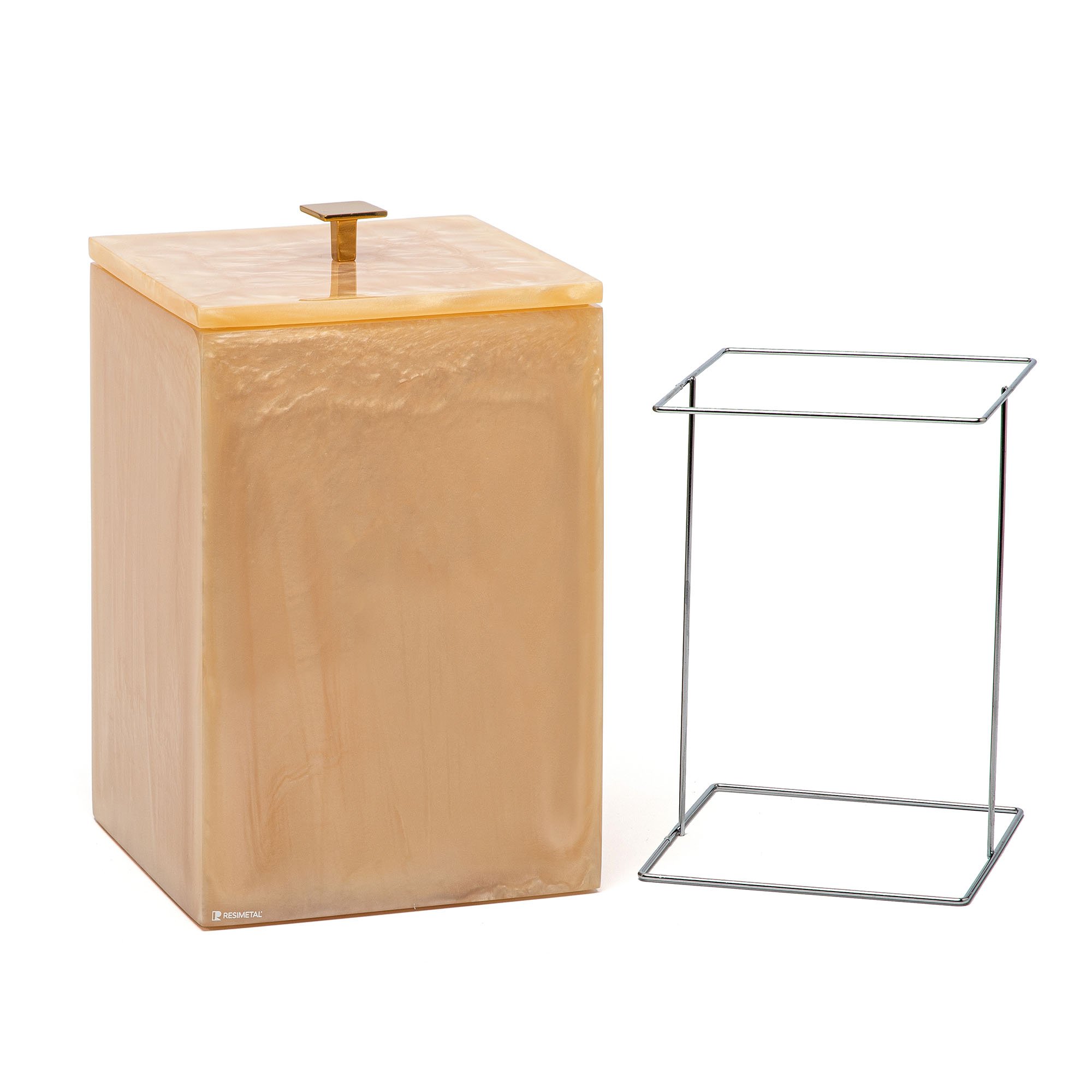 lixeira piso honey gold suporte