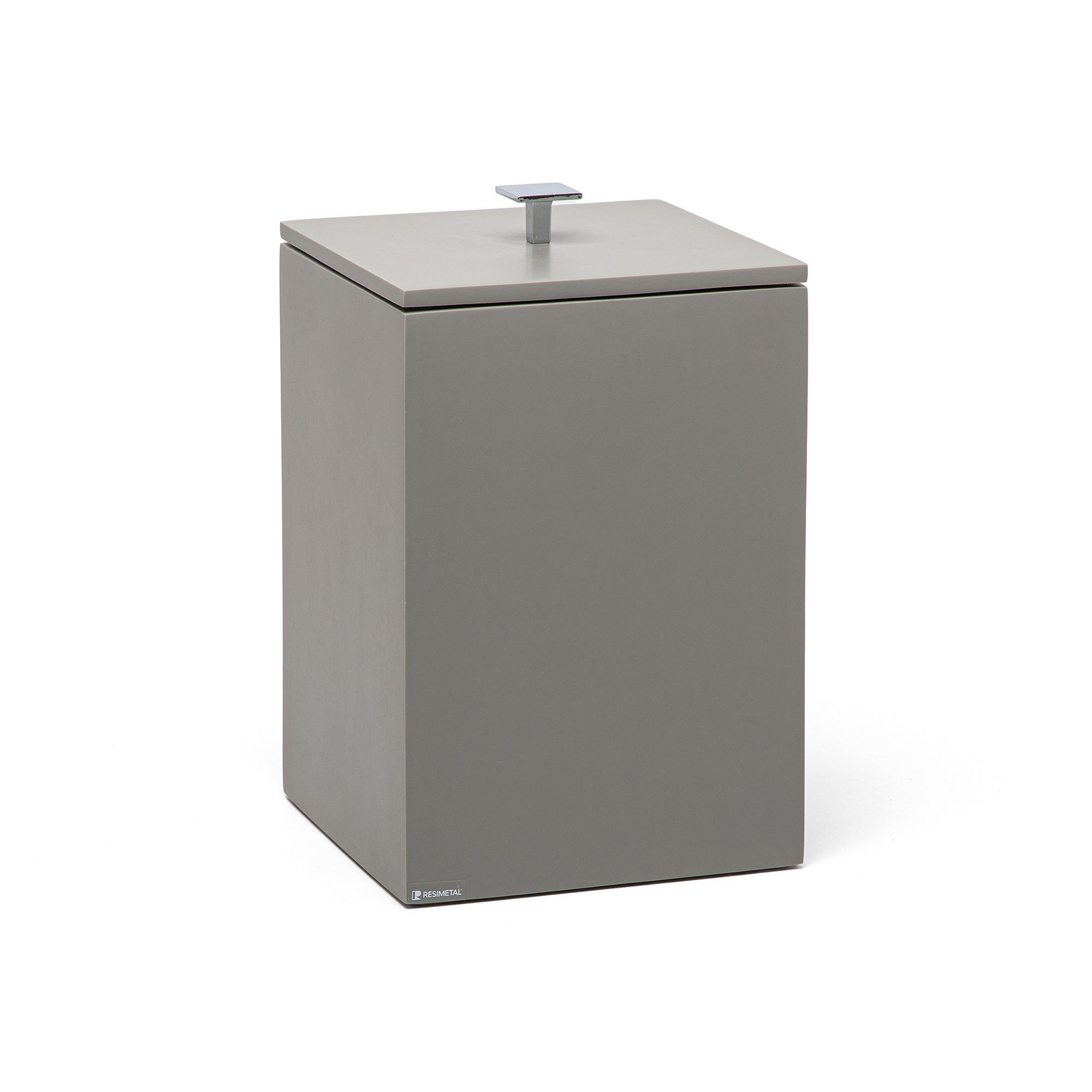 lixeira de piso cinca claro fosco cromado