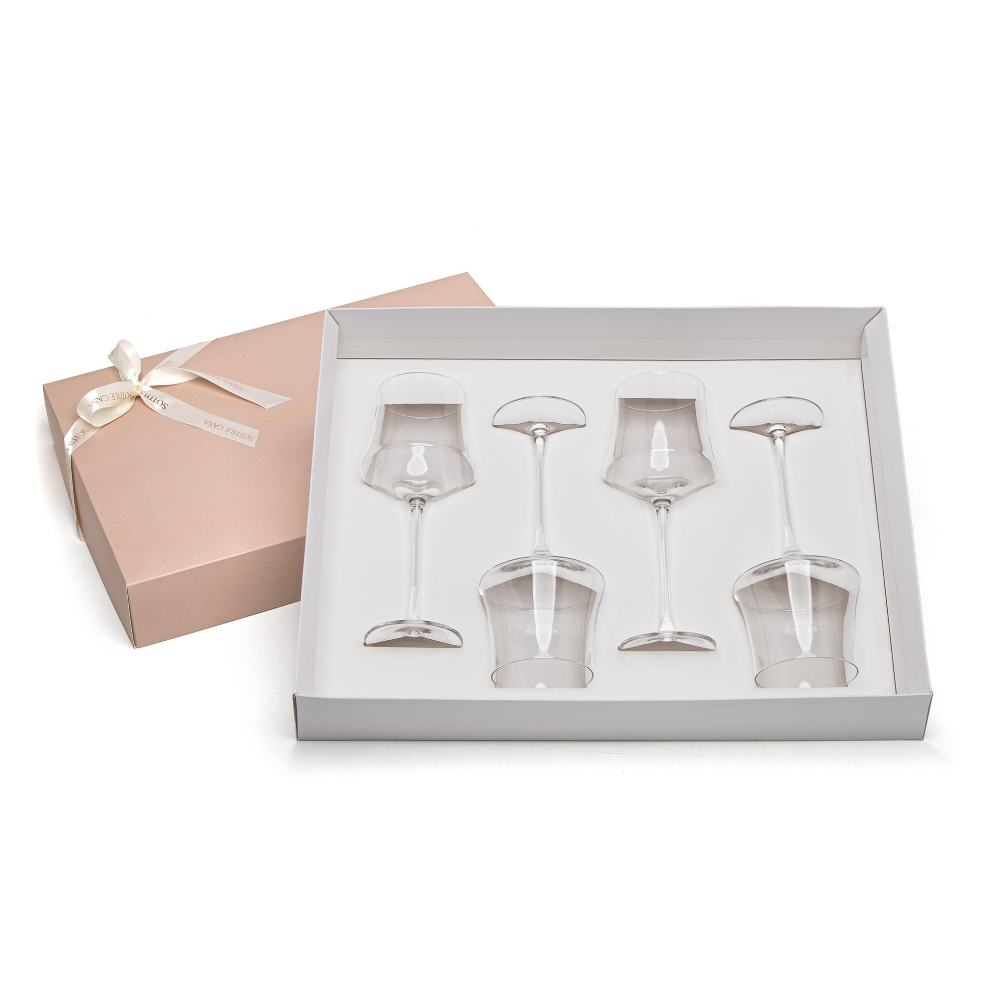 jogo tacas vinho branco versa caixa presente