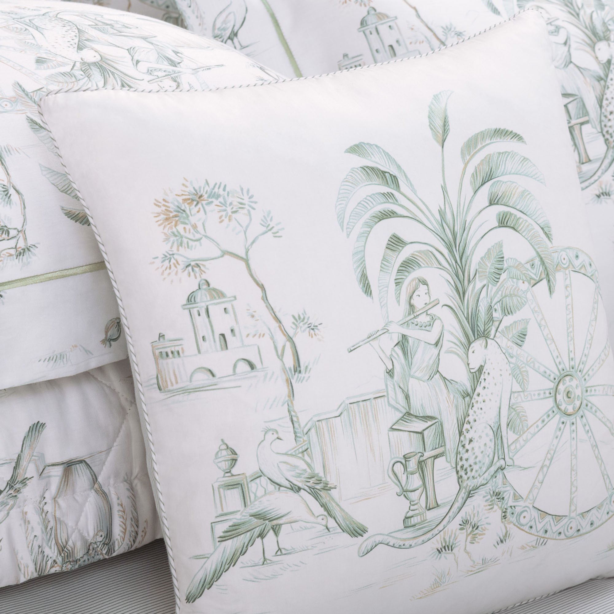 trussardi cama ortigia detalhe almofada sottile casa