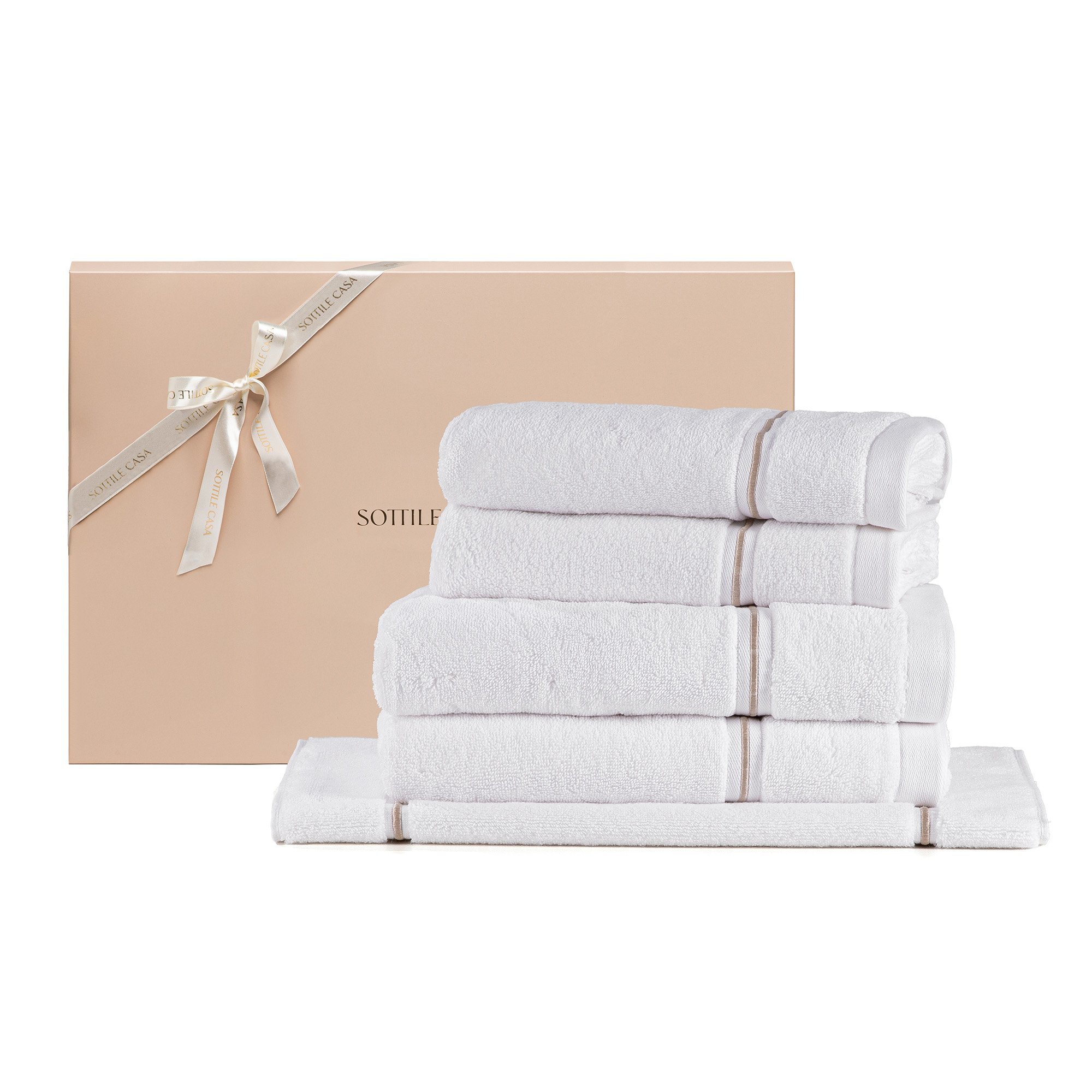 kit lazio branco 5pecas sottile casa