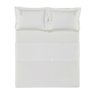 jogo de cama trussardi portello cetim 300 fios branco sottile casa still visao superior1 padrao sottile