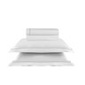 jogo de cama festone classico 200 fios branco e fendi