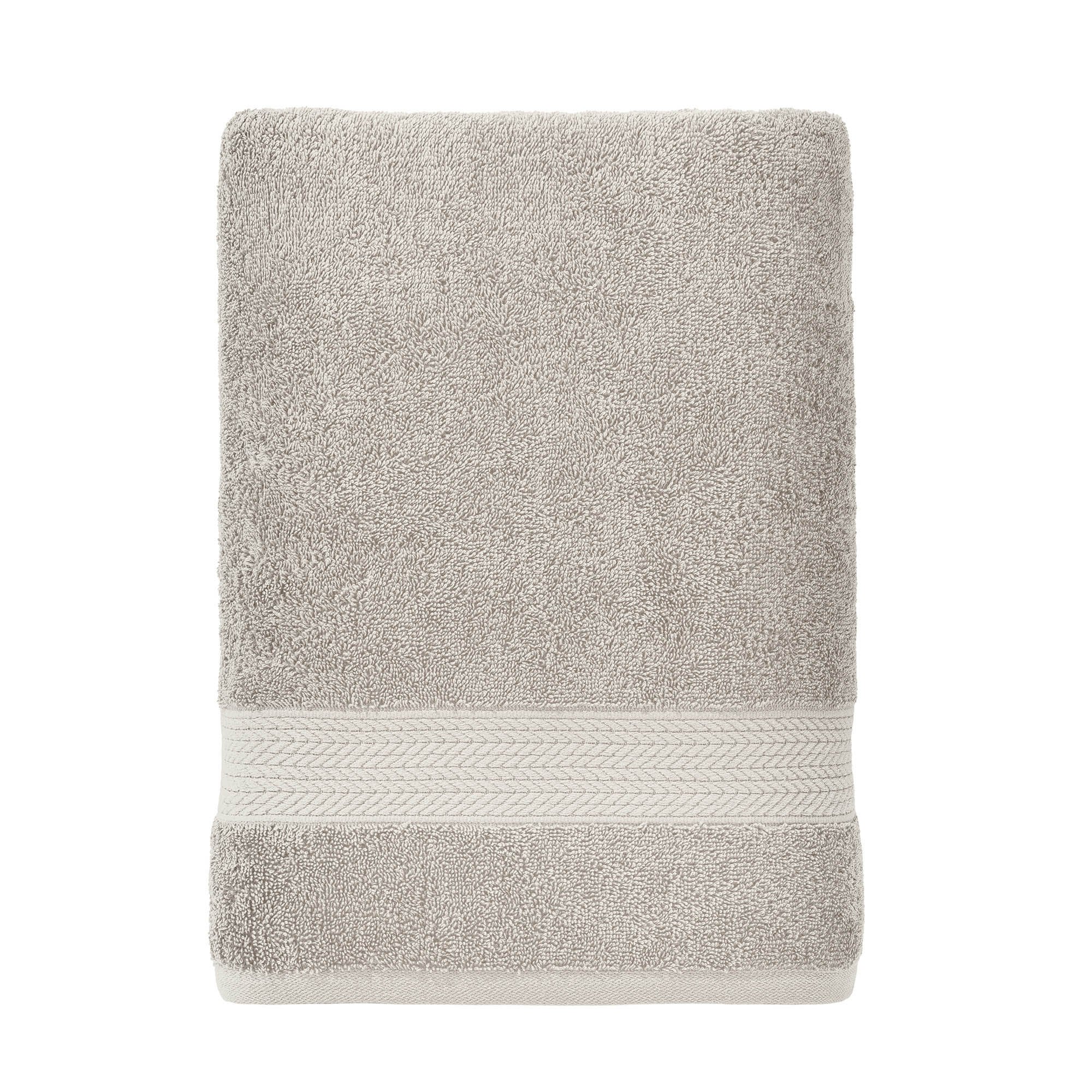 toalha banhao literie algodao bruma cinza