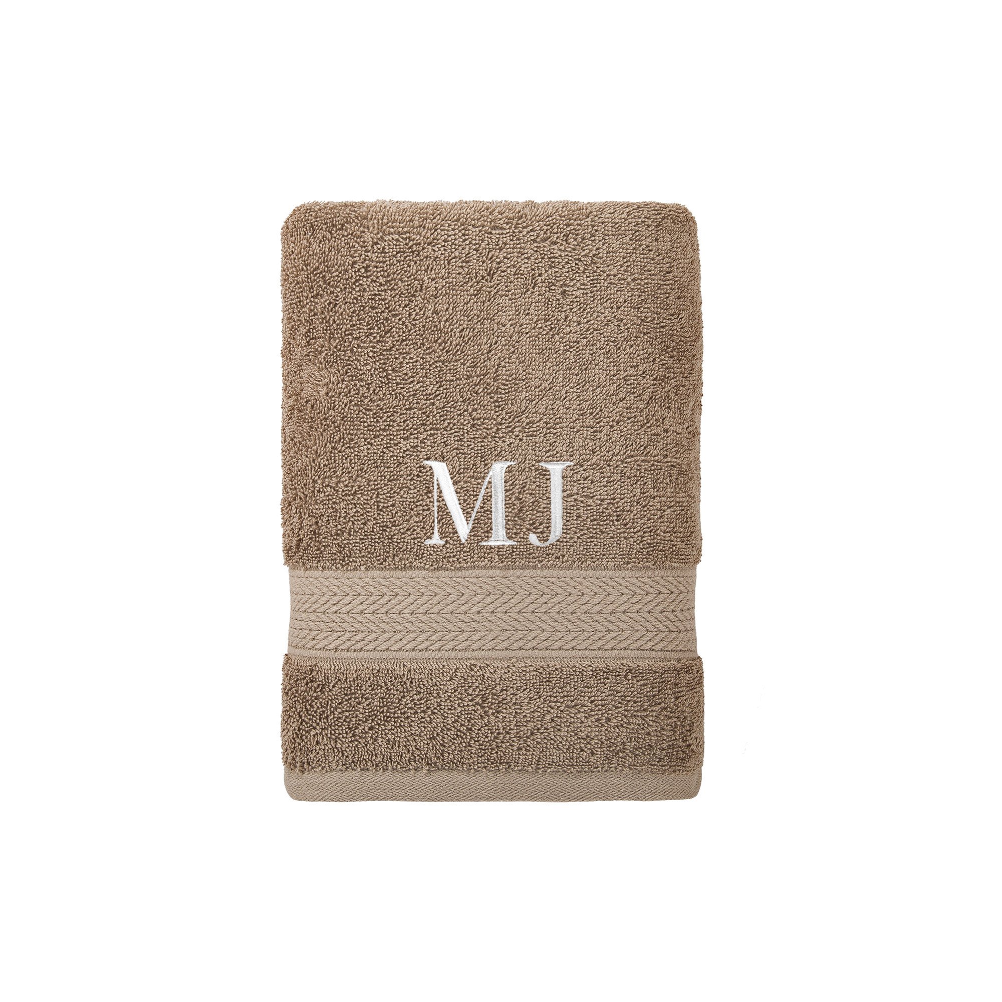 toalha rosto literie algodao bruma bege personalizado
