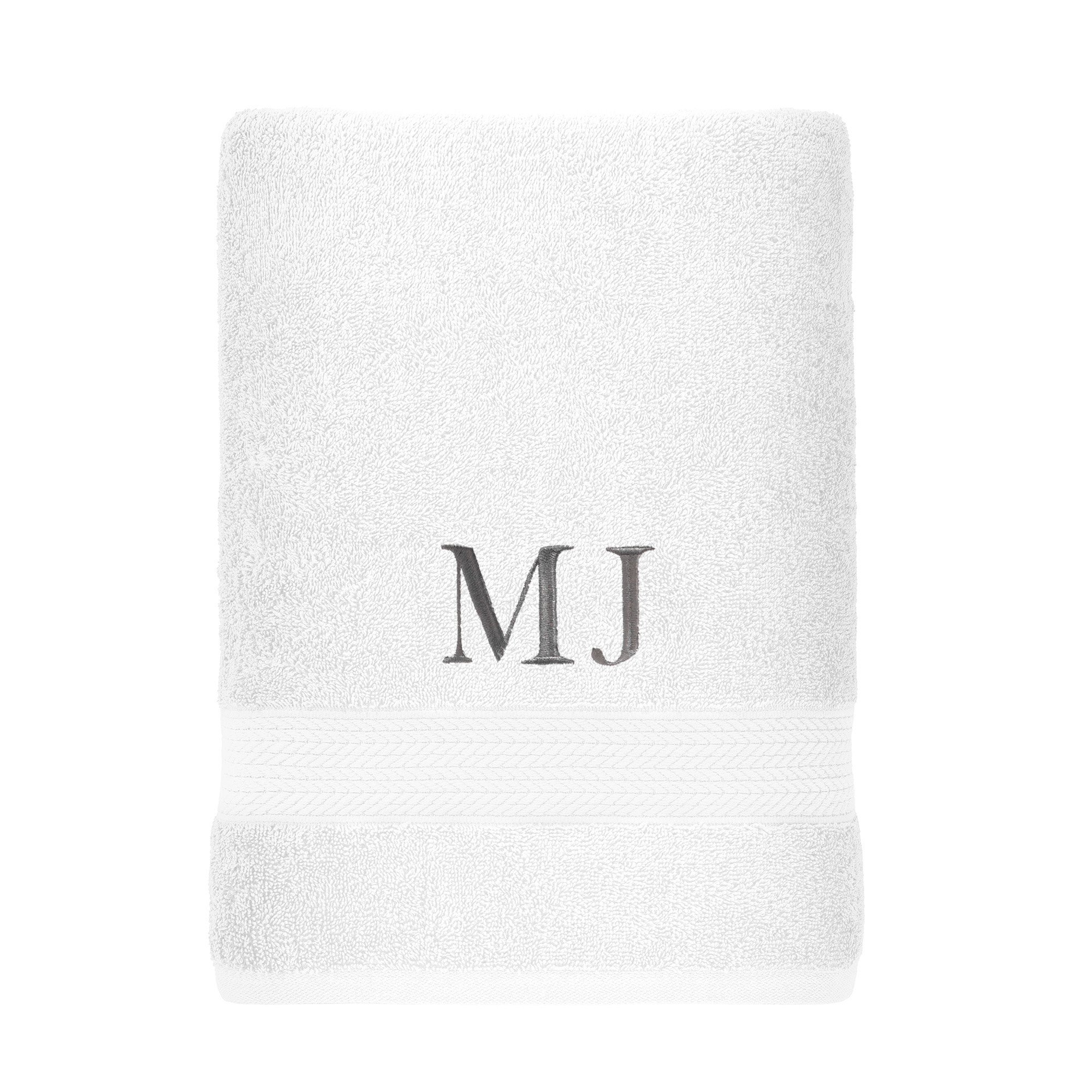 toalha banhao literie algodao bruma branco personalizado