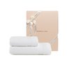 kit2pecas toalha banhaorosto literie algodao bruma branca