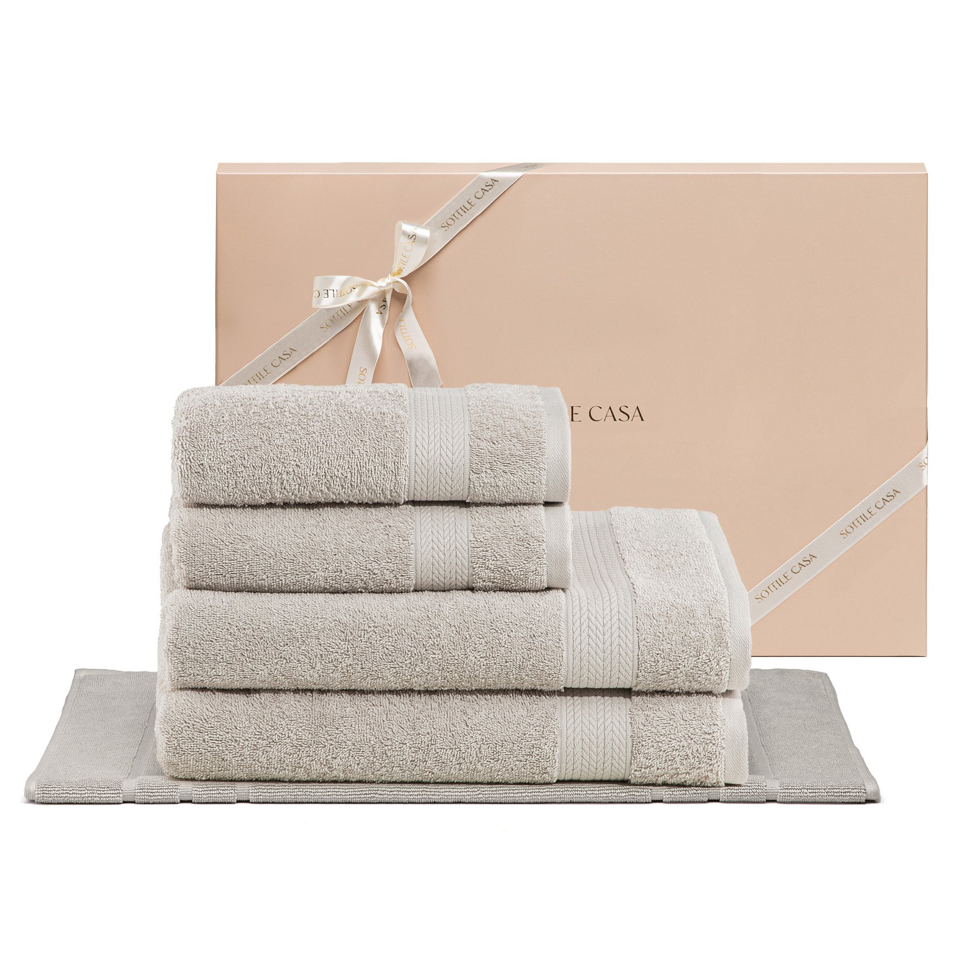 kit5pecas toalha banhao literie algodao bruma cinza caixapresente copia