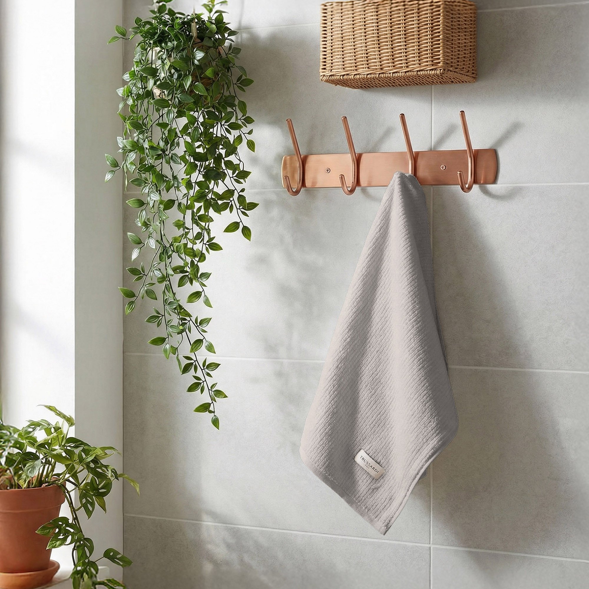 toalha de rosto trussardi 100 algodao belluno gelo sottile casa